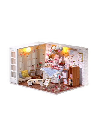 Ляльковий дім конструктор DIY Cute Room QT-010-B Happy Birthoday