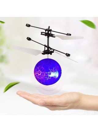 Інтерактивна іграшка SUNROZ Flying Light Ball світний м'яч із сенсором руху Синій (SUN2210)