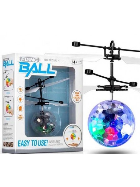 Інтерактивна іграшка SUNROZ Flying Light Ball світний м'яч із сенсором руху Прозорий (SUN2212)