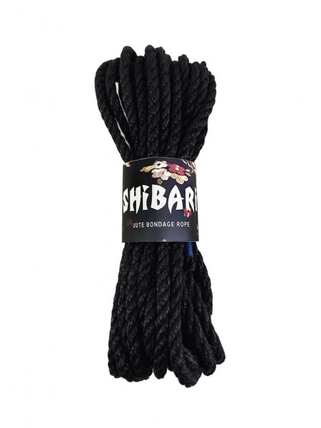 Джутова мотузка для Шибарі Feral Feelings Shibari Rope 8 м Чорна