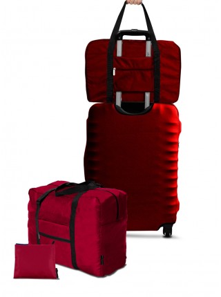 Дорожня сумка для ручної поклажі Coverbag 46х36х20 см Бордо