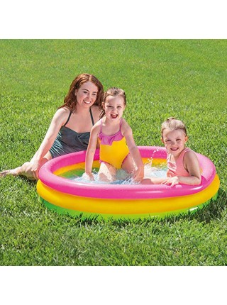 Дитячий надувний басейн Intex 57412-1 Райдужний 114 х 25 см із кульками 10 шт.