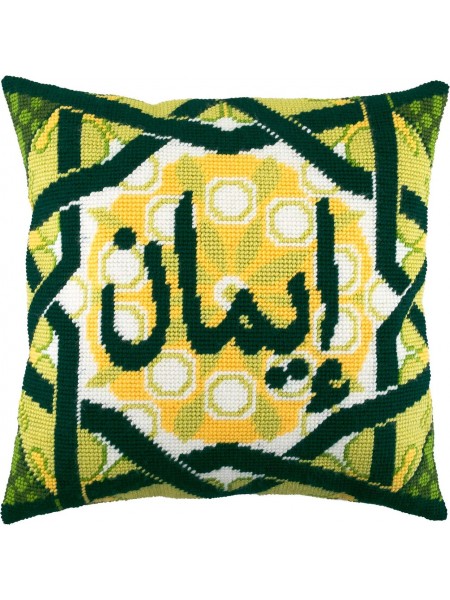 Набір для вишивання декоративної подушки Чарівниця Іман (віра) 40×40 см V-188
