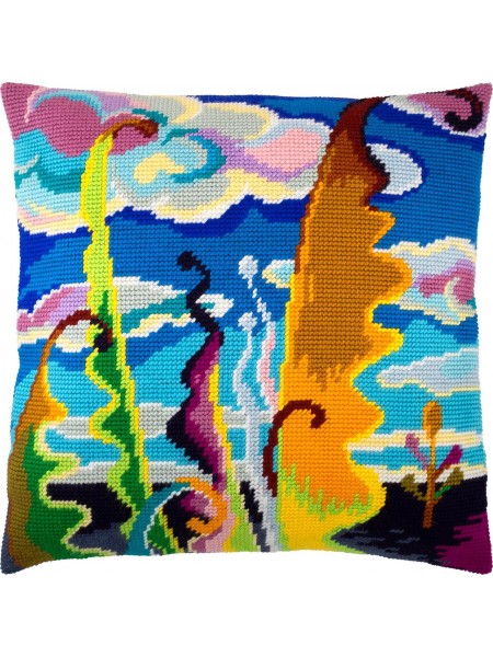 Набір для вишивання декоративної подушки Чарівниця Абстракція (небо) 40×40 см V-244