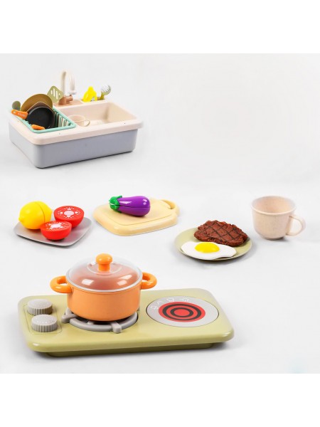 Дитячий ігровий набір посуду з мийкою Luxury Kitchen Set Five Stars (04940)