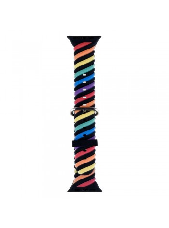 Ремінець Colour Bar для Apple Watch 42 / 44 mm Чорна Веселка