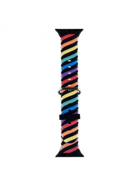 Ремінець Colour Bar для Apple Watch 42 / 44 mm Чорна Веселка
