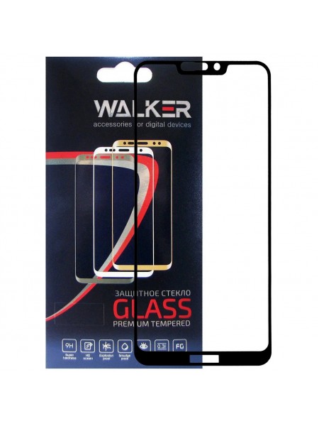 Захисне скло Walker 3D Full Glue для Honor 8C Black