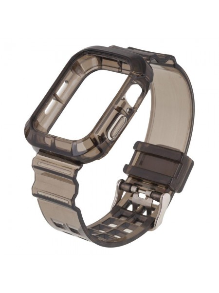 Ремінець для Apple Watch Band Color Transparent + Protect Case 38 / 40 mm Grey