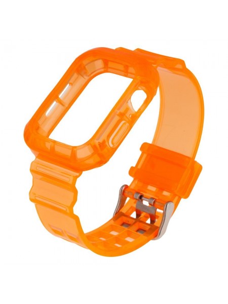 Ремінець для Apple Watch Band Color Transparent + Protect Case 38 / 40 mm Orange