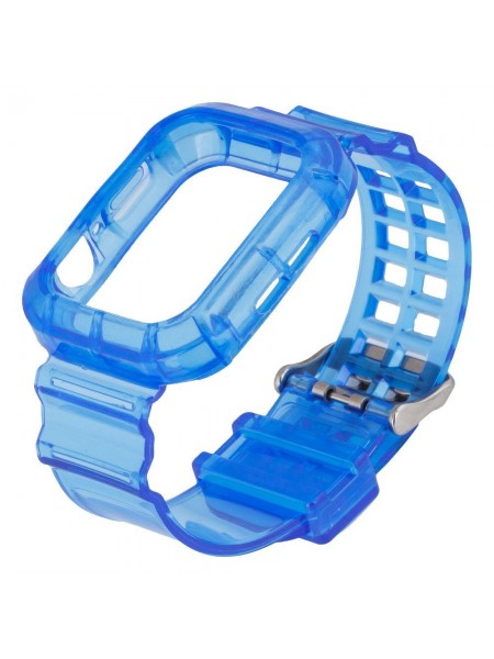 Ремінець для Apple Watch Band Color Transparent + Protect Case 42 / 44 mm Blue