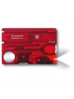 Мультитул Victorinox Swisscard Lite у формі банківської картки Червоний напівпрозорий (0.7300.TB1)