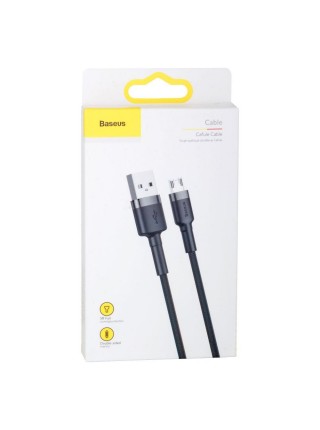 Кабель USB Baseus CAMKLF-B USB to Micro 2.4A Сіро-чорний