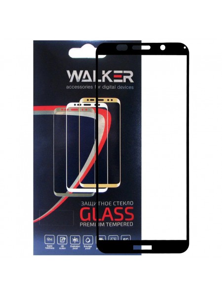 Захисне скло Walker 3D Full Glue для Huawei Y5 2018 / Y5 Prime 2018 Black