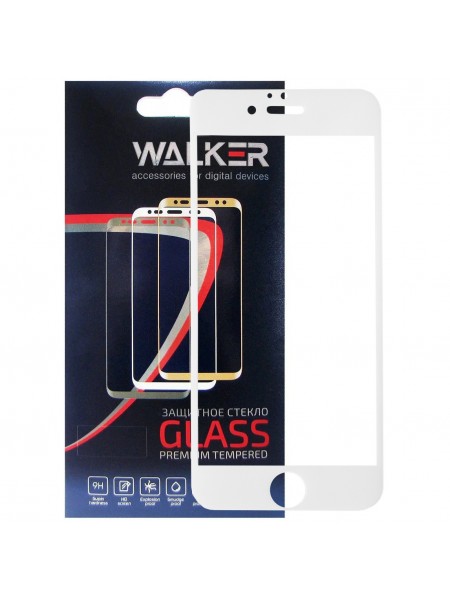 Захисне скло Walker 3D Full Glue для Apple iPhone 6/6S White