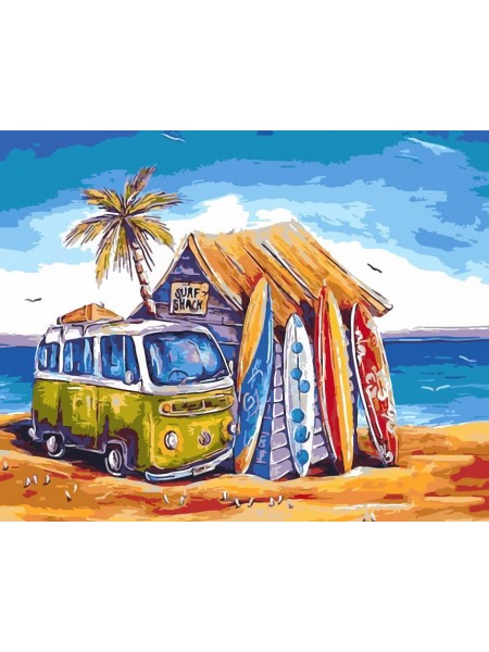 Картина за номерами "Гавайські канікули" 40х50 см ArtStory Разноцветный (2000001689530)
