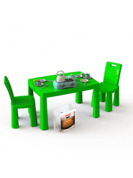 Ігровий набір кухня дитяча Doloni Toys 04670/2 34 предмети стіл + 2 стільчики