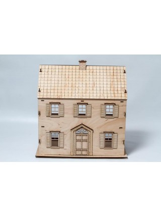 Дерев'яний розвиваючий 3D пазл "Будиночок № 005" (оригінальна збірна об'ємна модель з дерева)