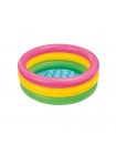 Дитячий надувний басейн Intex 57107-3 Веселка 61 х 22 см з кульками 10 шт тентом підстилкою насосом