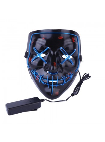 Аксесуар на вечірки SUNROZ Neon LED Mask світлодіодна маска Синій (SUN3168)