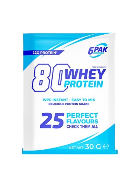 Протеин 6PAK Nutrition 80 Whey Protein 30 g /1 servings/ Truffle