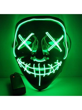 Аксесуар на вечірки SUNROZ Neon LED Mask світлодіодна маска Зелений (SUN3171)
