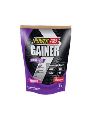 Гейнер Power Pro Gainer 4000 g /100 servings/Реклод