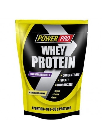 Протеїн Power Pro Whey Protein 1000 g /25 servings/ Банан