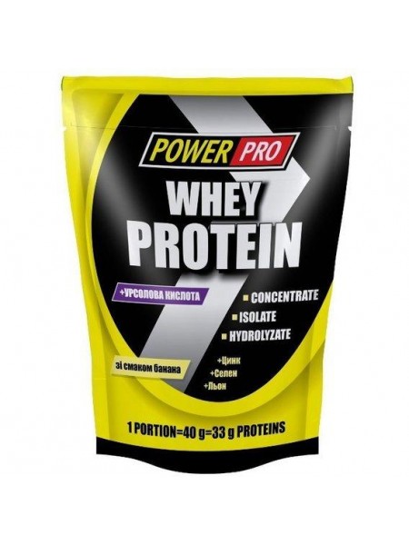 Протеїн Power Pro Whey Protein 1000 g /25 servings/ Банан
