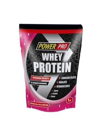 Протеїн Power Pro Whey Protein 1000 g /25 servings/Полуниця