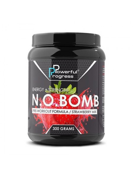Комплекс до тренування Powerful Progress N.O.BOMB 300 g /30 servings/ Strawberry