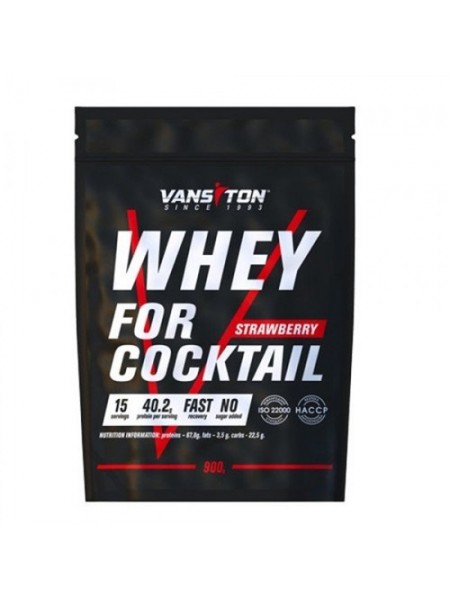Протеин Vansiton Whey For Coctail 900 g /15 servings/ Strawberry