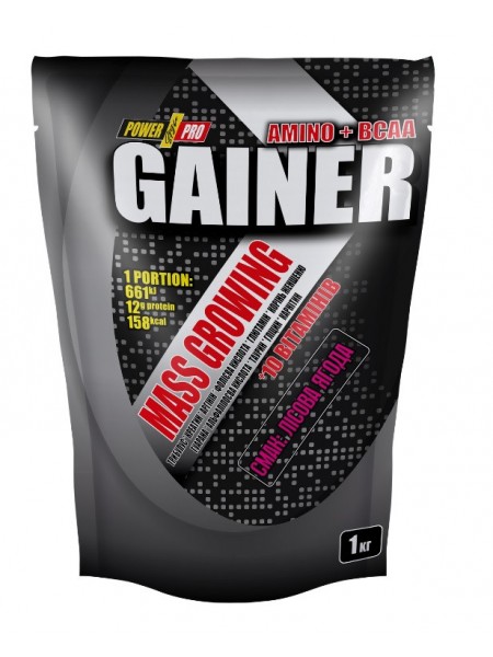 Гейнер Power Pro Gainer 1000 g /25 servings/ Лісова ягода