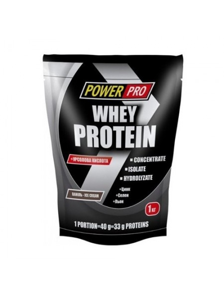 Протеїн Power Pro Whey Protein 1000 g /25 servings/ Ваніль