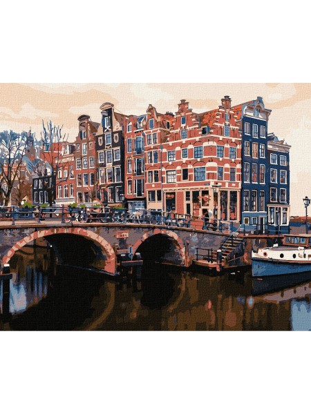 Картина за номерами Ідейка Чарівний Амстердам KHO3615 40х50 см