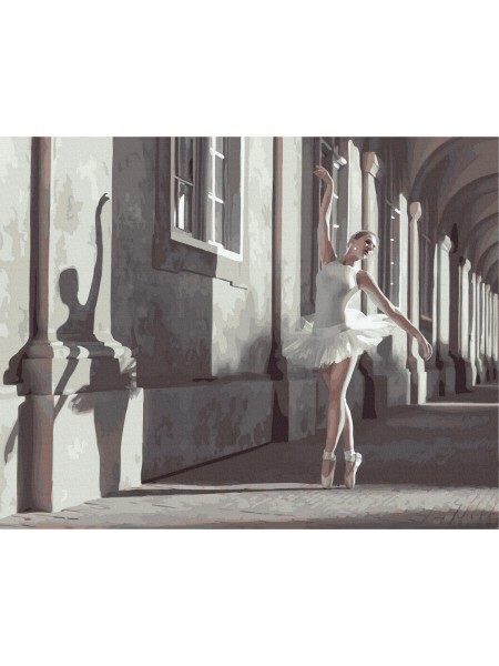 Картина за номерами Brushme Балерина в інтер'єрі 40х50 GX25124