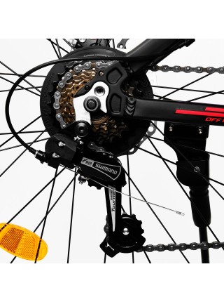 Велосипед спортивний фетбайк алюмінієва рама Corso Avalon 26" Black and coral (104728)