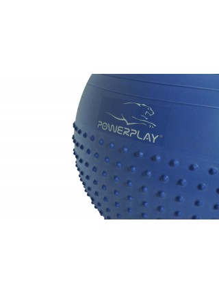М'яч для фітнесу PowerPlay 4003 65см Синій + насос