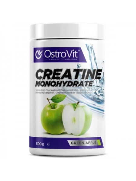 Креатин моногідрат OstroVit Creatine Monohydrate 500 g/200 servings/ Green Apple