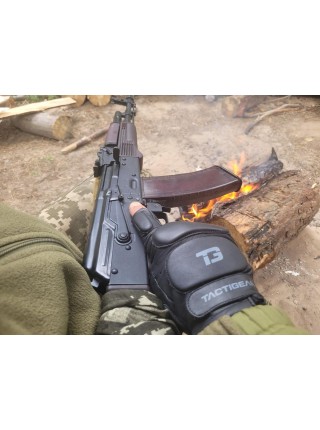 Рукавички тактичні шкіряні без пальців TACTIGEAR PS-8801 Patrol Black M