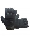 Рукавички тактичні шкіряні без пальців TACTIGEAR PS-8801 Patrol Black L