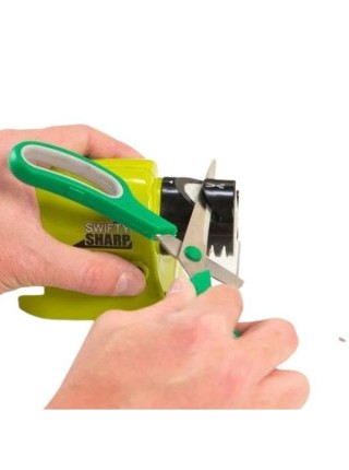 Портативна мультифункціональна електроточилка для ножів SWIFT SHARP DY-521 зелена