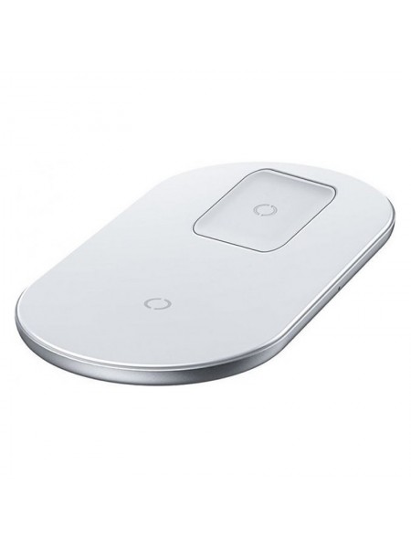 Бездротова зарядка Baseus Simple Wireless Charger 2 в 1 WXJK-С02 Біле
