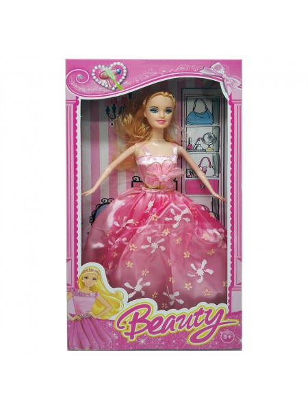 Дитяча лялька "Beauty" Bambi 1219-5 у бальному платті Рожевий