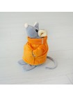 М'яка іграшка Kidsqo Мишеня Сніффі 15 см сірий з жовтогарячим (KD175)