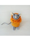 М'яка іграшка Kidsqo Мишеня Сніффі 15 см сірий з жовтогарячим (KD175)