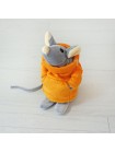 М'яка іграшка Kidsqo Мишеня Сніффі 15 см сірий з жовтогарячим (KD175)