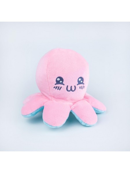 М'яка іграшка Kidsqo Восьминіг перевертень 11 см рожево-блакитний (KD653)