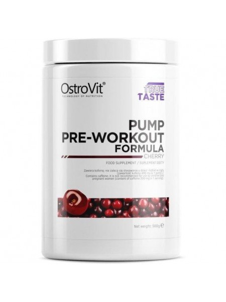 Комплекс до тренування OstroVit PUMP Pre-Workout 500 g 50 servings Cherry