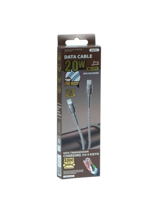 Кабель USB Remax RC-171 Type C to Lightning 20W PD Сталевий
